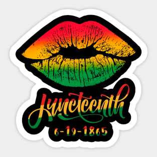 Biting Lips Juneteenth Freedom Day June 19th Women Girls Sticker